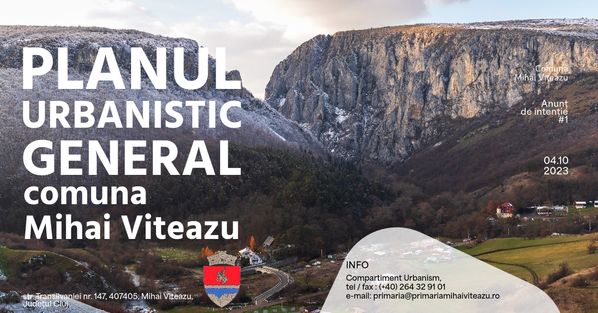 Actualizare Plan Urbanistic General în format GIS, Comuna Mihai Viteazu, Județul Cluj